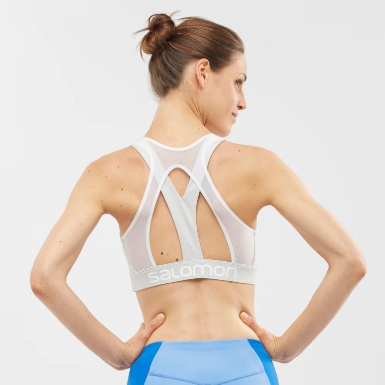Salomon Cross Women's Run Bras White | CA 73X10